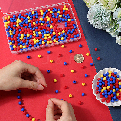 500Pcs Rubberized Style Imitated Silicone Acrylic Beads OACR-SP0001-33E-1
