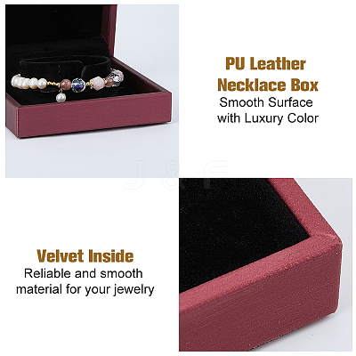 3Pcs 3 Styles PU Leather Jewelry Storage Boxes Sets with Velvet Inside CON-DC0001-05-1