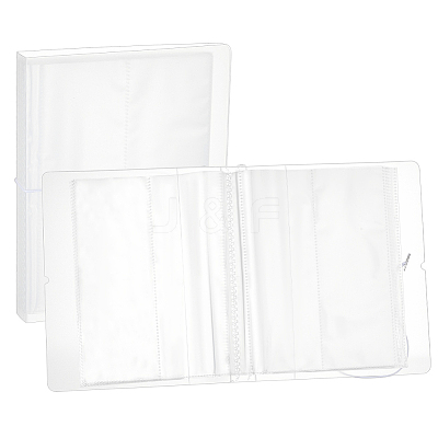 26 Pages Rectangle Plastic Card Storage Albums AJEW-WH0348-29B-1