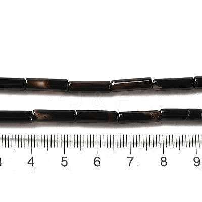 Natural Black Agate Beads Strands G-H013-49-1