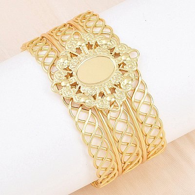 304 Stainless Steel Cuff Bangle Making BJEW-P363-01G-1