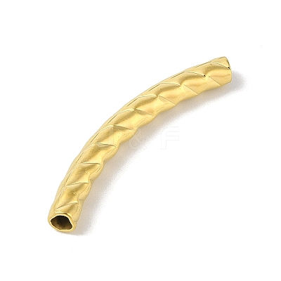 304 Stainless Steel Curved Tube Beads STAS-M071-03E-G-1