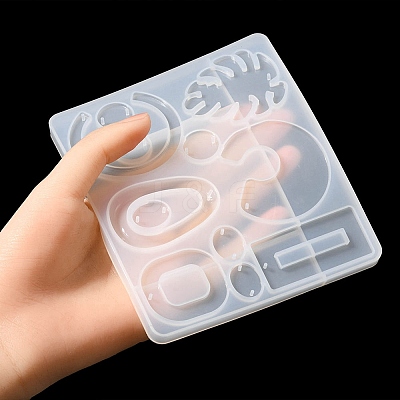 Mixed Shape Pendant & Links Silicone Molds DIY-YW0006-69-1