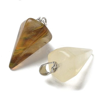 Watermelon Stone Glass Pendants G-B127-13P-03-1