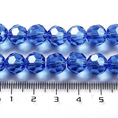 Electroplate Transparent Glass Beads Strands EGLA-A035-T10mm-A14-1
