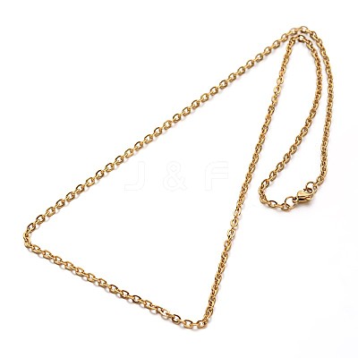 304 Stainless Steel Cable Chains Necklaces NJEW-O058-12G-1