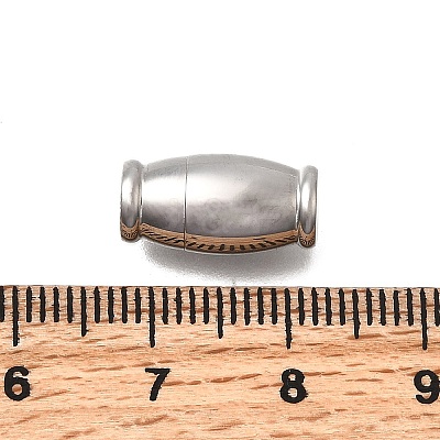 Barrel 304 Stainless Steel Magnetic Clasps STAS-D382-03A-P-1