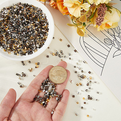 4500Pcs 15 Styles Brass Crimp Beads KK-PA0001-08-1