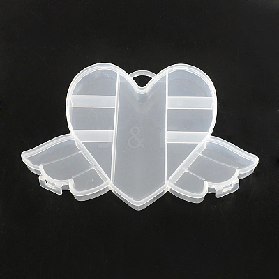 Flying Heart Plastic Bead Storage Containers X-CON-Q023-11-1
