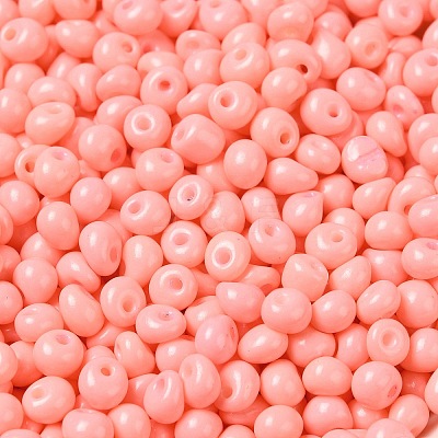 6/0 Opaque Baking Paint Glass Seed Beads SEED-M012-02A-35-1
