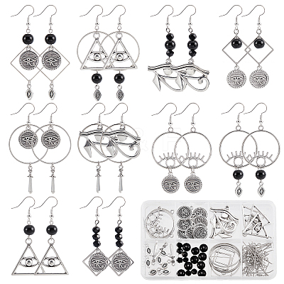 DIY Eye of Ra/Re Dangle Earring Making Kits DIY-SC0019-68-1