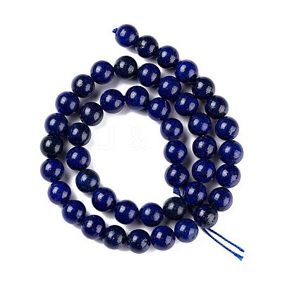 Natural Lapis Lazuli Round Beads Strands G-I181-10-8mm-1