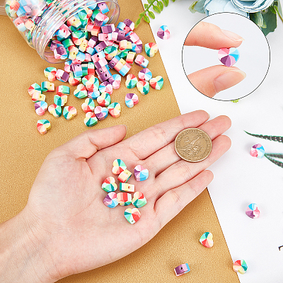 Handmade Polymer Clay Beads CLAY-FH0001-03-1