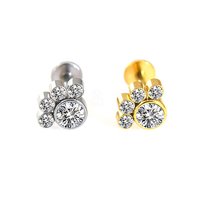 316L Surgical Stainless Steel & G23 Titanium Crystal Rhinestone Labrets for Women Men WG3A239-19-1