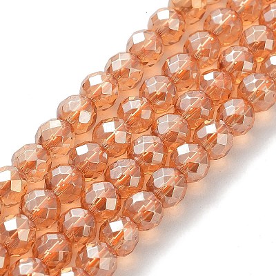 Electroplated Synthetic Quartz Crystal Beads Strands G-Z038-A02-03PL-1-1