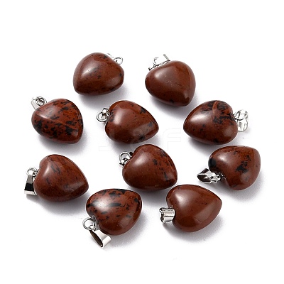 Natural Mahogany Obsidian Pendants G-I311-A24-1