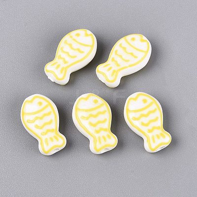 Handmade Porcelain Ceramic Beads PORC-Q005-05H-1