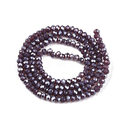 Electroplate Glass Beads Strands EGLA-A044-P1mm-A11-1