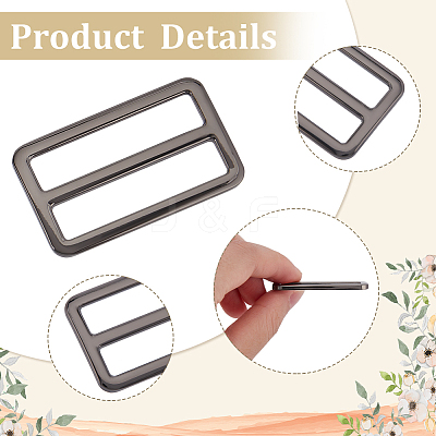 8Pcs 4 Styles Alloy Slider Buckles FIND-GF0007-01B-1