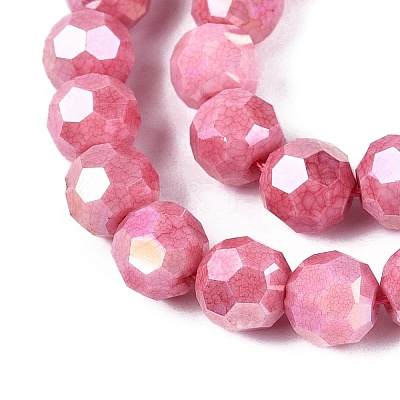 Anti-Tarnish Electroplate Glass Beads Strands EGLA-ZX010-8mm-03-1