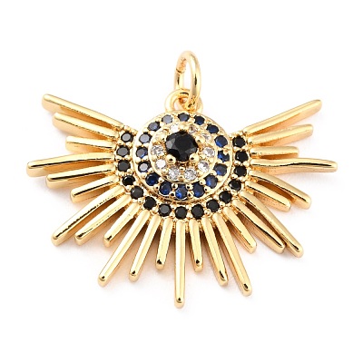 Brass Cubic Zirconia Pendants X-KK-J276-11G-1