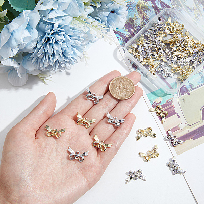48Pcs 2 Colors Alloy Connector Charms FIND-DC0001-93-1