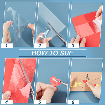 A5 Transparent PET Double Sided Adhesive Stickers AJEW-WH0513-22-1