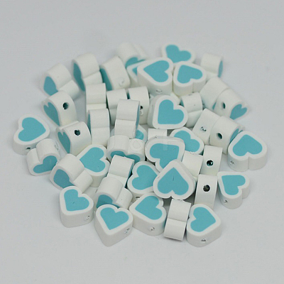 Handmade Polymer Clay Colours Beads CLAY-TAC0002-07J-1