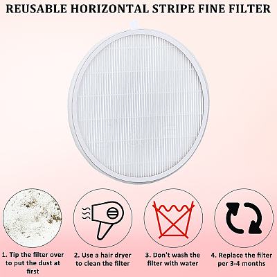 4Pcs Non-Woven Fabrics Reusable Dust Filter MRMJ-GF0001-65-1