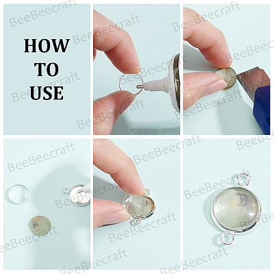 100Pcs 5 Styles Transparent Glass Cabochons GGLA-BBC0001-04-1