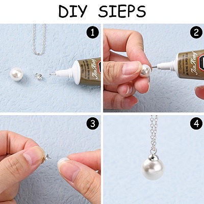 304 Stainless Steel Cup Pearl Peg Bails Pin Pendants STAS-K210-09B-S-1