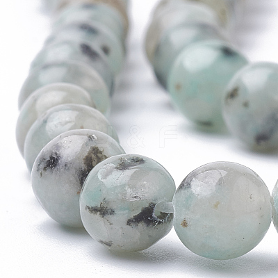 Natural Sesame Jasper/Kiwi Jasper Beads Strands G-S295-14-8mm-1