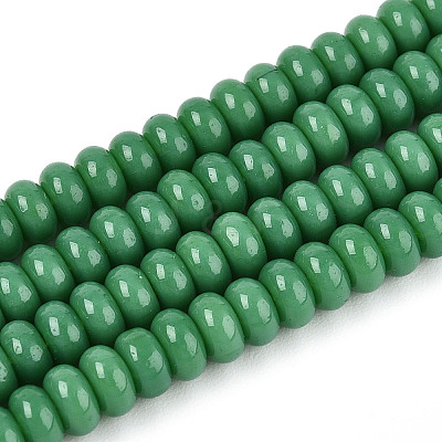 Opaque Spray Painted Glass Beads GLAA-ZX008-4mm-18C-1