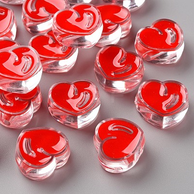 Transparent Enamel Acrylic Beads X-TACR-S155-004-1