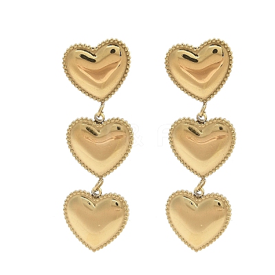 PVD Vacuum Plating 304 Stainless Steel Stud Earrings for Women EJEW-C120-02G-1