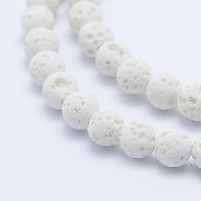 Natural Lava Rock Beads Strands G-P344-01-8mm-1