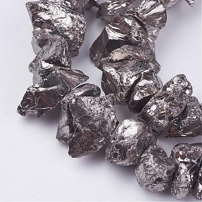 Electroplated Natural Quartz Crystal Bead Strands G-F336-06G-1