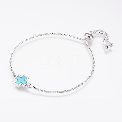 Long-Lasting Plated Adjustable Brass Slider Bracelets BJEW-P165-02A-1