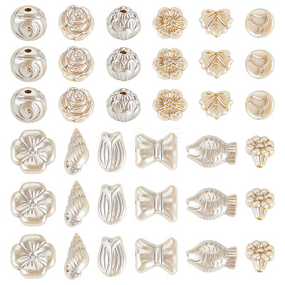 100G Pearlized Opaque Acrylic Beads OACR-TA0004-41B-1
