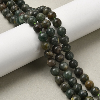 Natural Green Apatite Beads Strands G-K350-C04-8mm-1