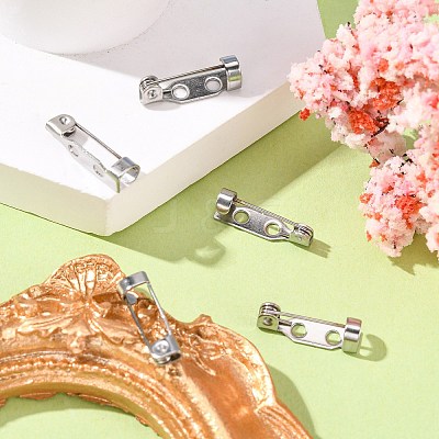 Tarnish Resistant 304 Stainless Steel Brooch Pin Back Bar Findings STAS-J011-09B-1