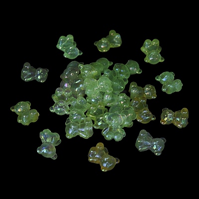 UV Plating Luminous Rainbow Iridescent Acrylic Beads LACR-R001-01A-1