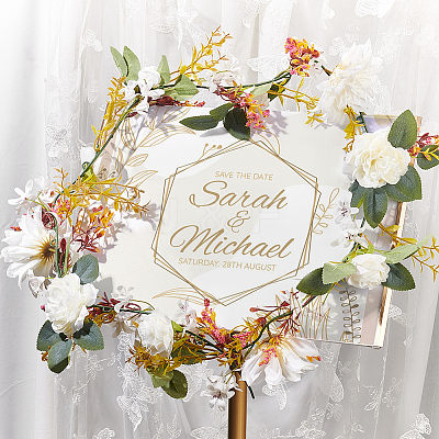 Silk Cloth Artificial Rose Vine AJEW-WH0348-64B-1
