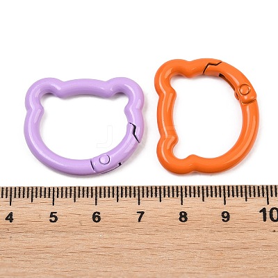 Spray Painted Alloy Spring Gate Rings FIND-T073-01M-1
