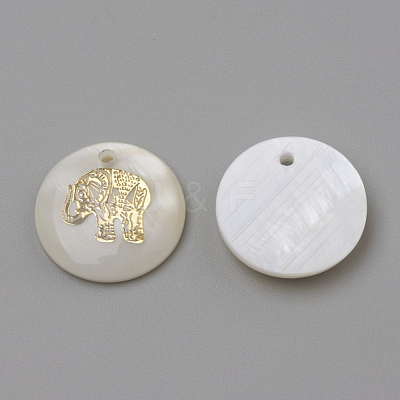 Freshwater Shell Pendants X-SHEL-Q010-012G-1