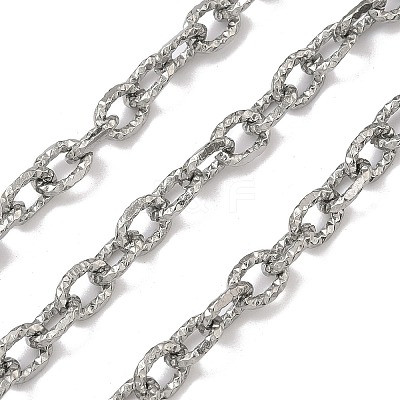 304 Stainless Steel Textured Cable Chains CHS-K023-13P-1