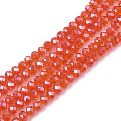 Electroplate Glass Beads Strands EGLA-A034-T4mm-A21-1