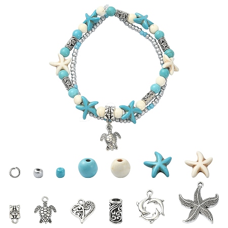 DIY Ocean Theme Jewelry Making Finding Kit DIY-YW0007-80-1