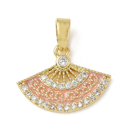 Brass Micro Pave Cubic Zirconia Pendants KK-I371-28G-03-1