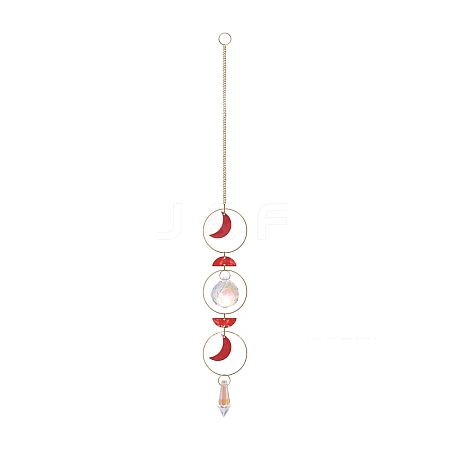 Shell Moon Hanging Ornaments HJEW-P016-01G-C-1